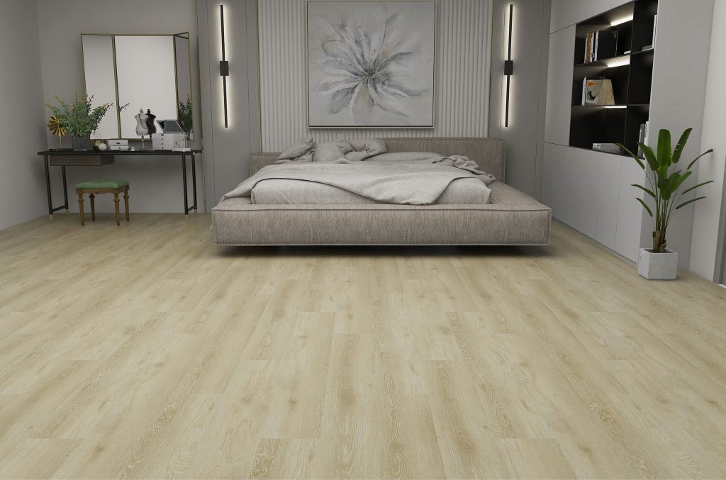 LG606 1 modern bedroom vinyl flooring moss