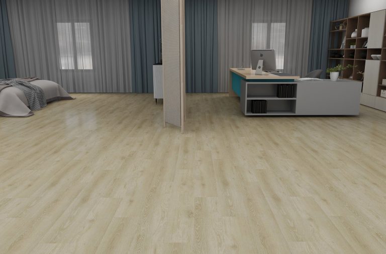 LG606 2 open concept office bedroom vinyl flooring moss