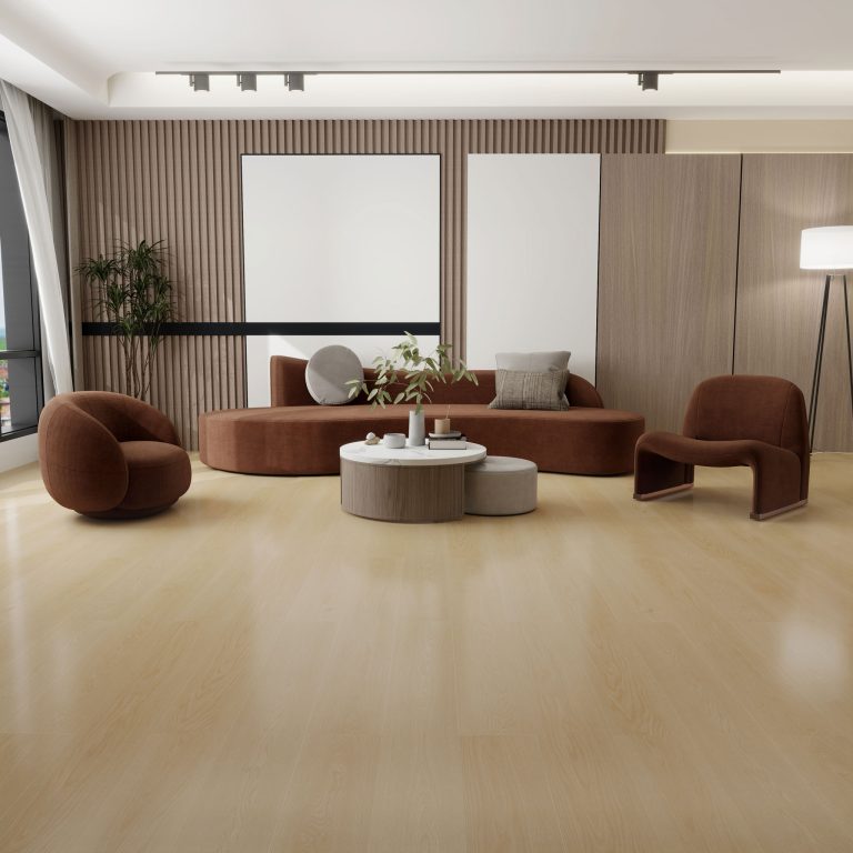 LG810 6 modern living room brown sofa luxury vinyl flooring lake garda