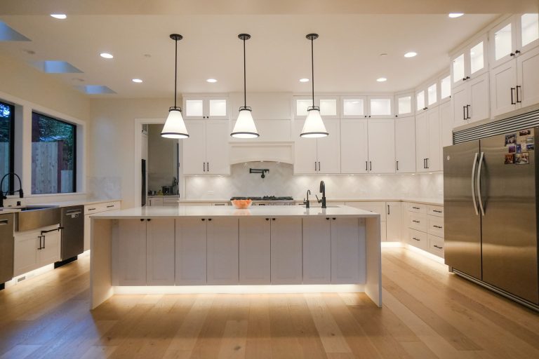 white shaker rta kitchen cabinets island large pendant lights