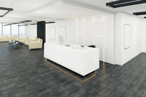 vinyl sheet flooring in office
